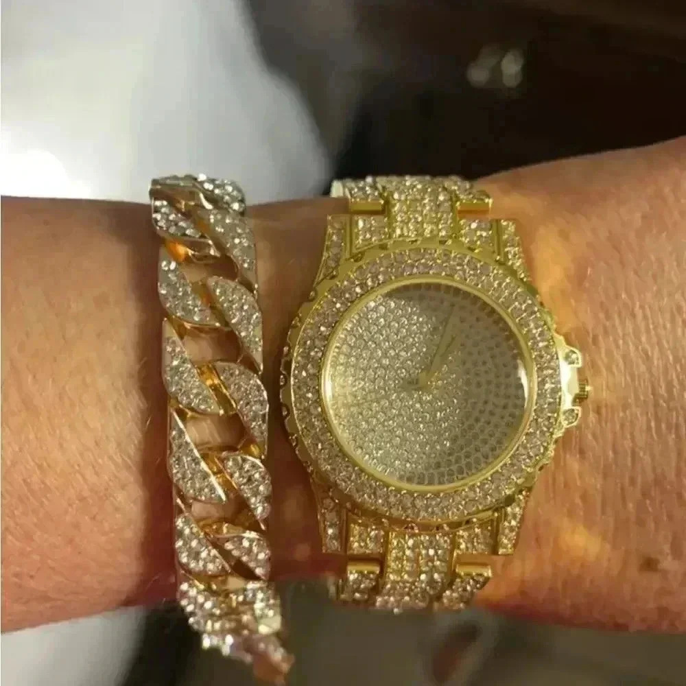 Alloy Watch Ladies Wristwatch 2pcs/set Fancy.. Sophisticated..NWT - Picture 7 of 8